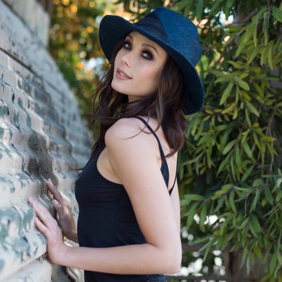 Denim Fedora patchwork hat - Picture 2 of 5