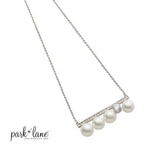 Silver Pearl and CZ Necklace!
