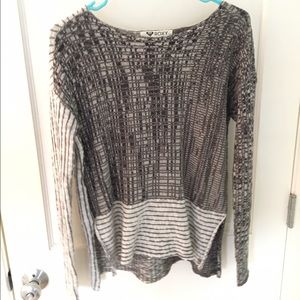 Gray and white Roxy sweater