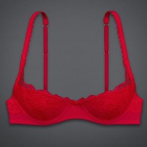 Red Lace Balconet Perfect Push Up Bra