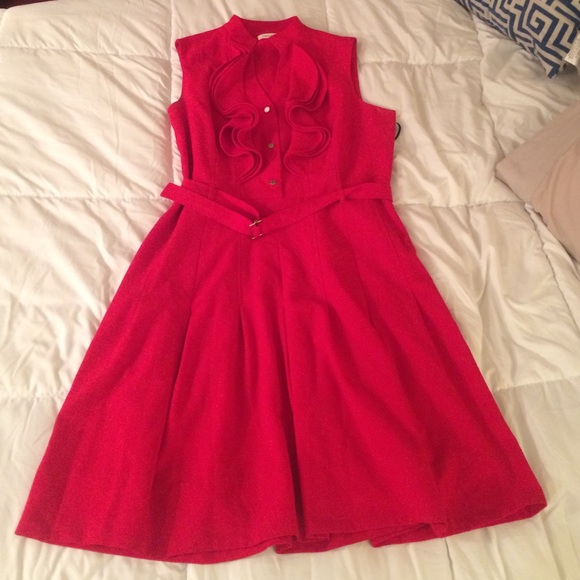 Calvin Klein red dress size 12