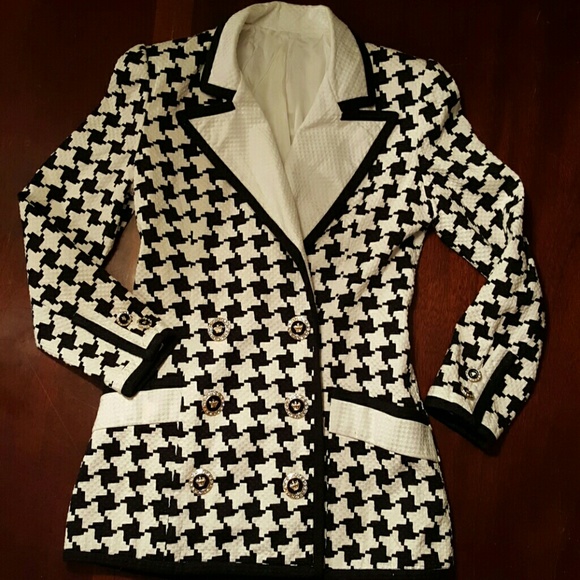 Taylor black & white Alabama HOUNDS TOOTH Blazer