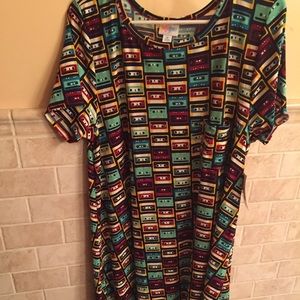 NWT XL LulaRoe Cassette Tape Carly UNICORN