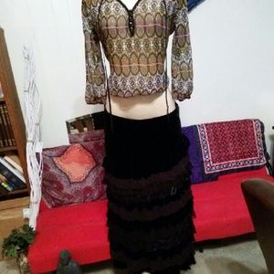 Double D Ranch Velvet Maxi Skirt