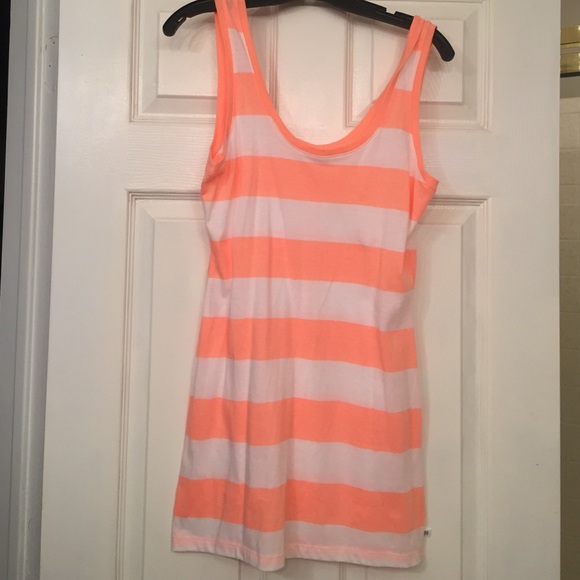 Victoria's Secret Tops - Victoria Secret Coral & white stripe tank