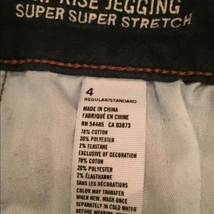 Dark denim jegging super stretch size 4 Jr.