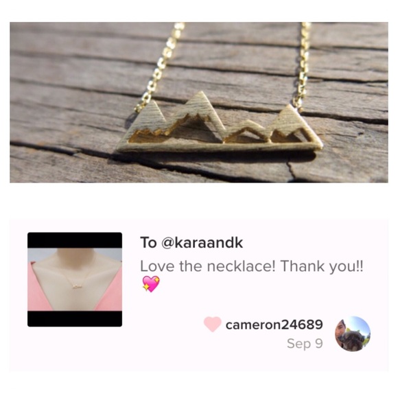 Handmade- Mountain Necklace, Dainty Necklace - Picture 4 of 4