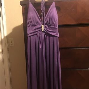 Purple halter top dress
