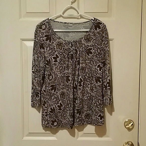 Brown and Cream Top Size XL