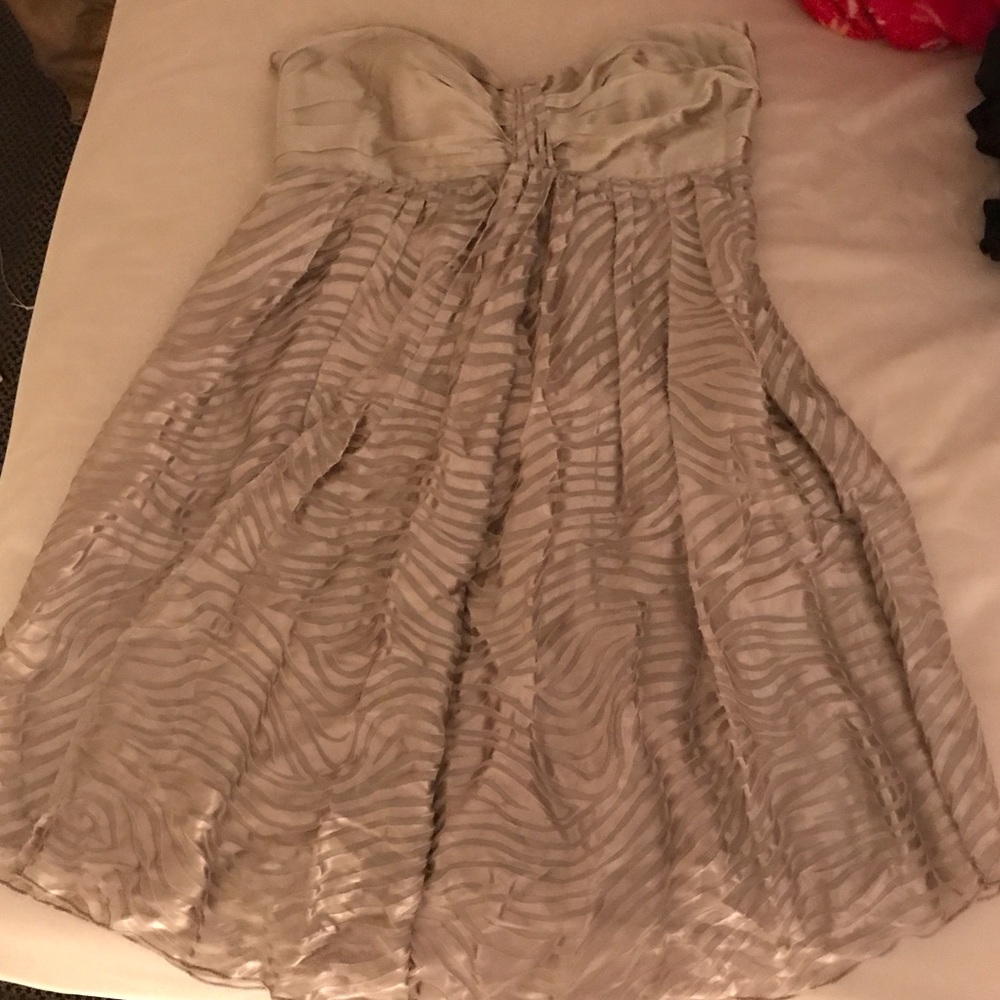 Metallic silver dress