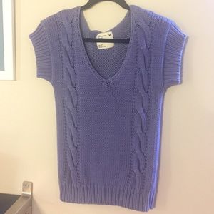 American Eagle Short Sleeve Knit Purpleish Blue XS