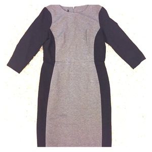 Talbots petite black and gray dress