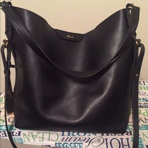 Black Ralph Lauren leather tote
