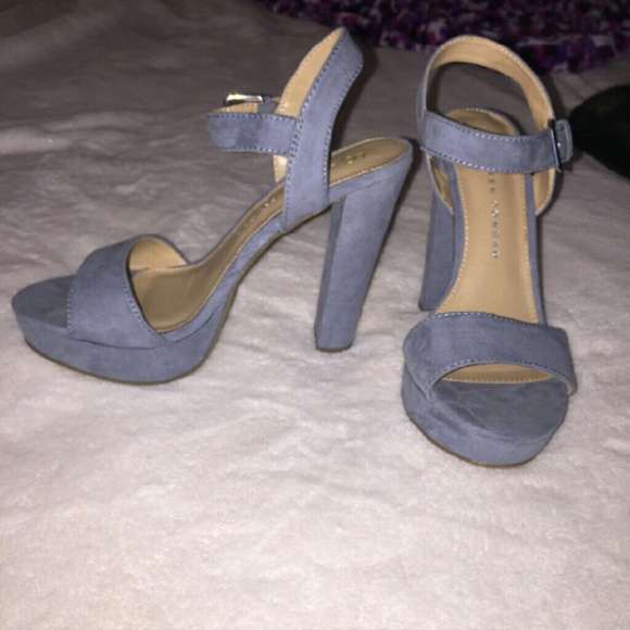 Suede blue heels - Picture 2 of 2