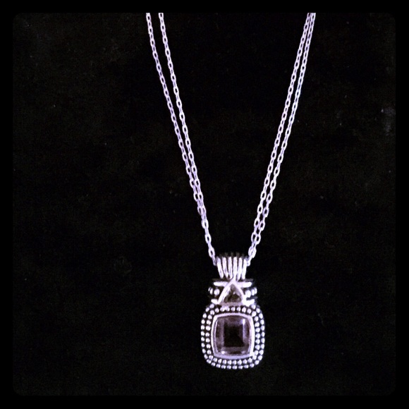 Amethyst and sterling necklace