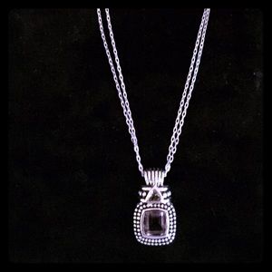 Amethyst and sterling necklace