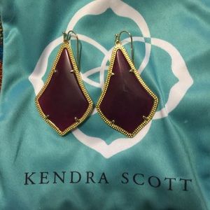 Maroon Kendra Scott earrings