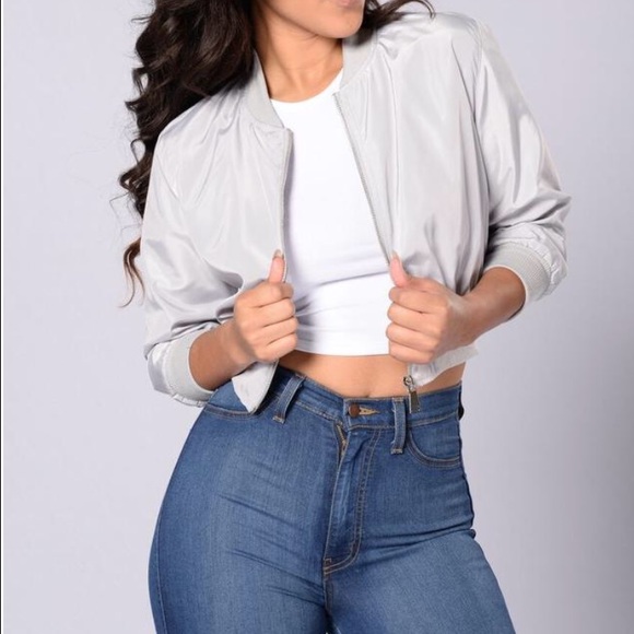 Grey Bomber Jacket