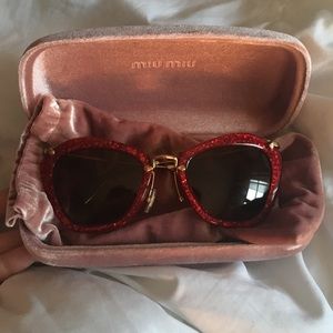 Red Glitter Miu Miu "Madonna" Glasses Trade Only!