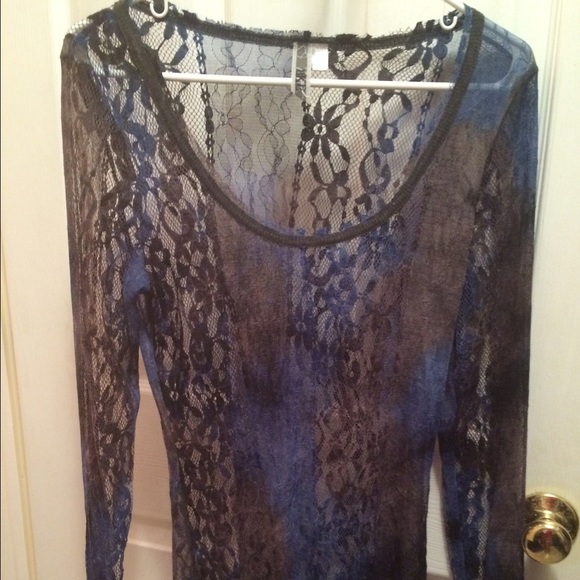BKE Lace sheer top
