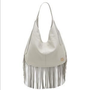 Vince Camuto White Hobo Shea Fringe NWT