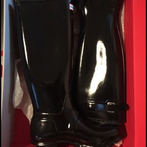 Hunter Original Glossy Black Boots