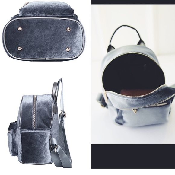 Host Pick 10/19 ❣ Gray Velvet Mini Backpack - Picture 4 of 4