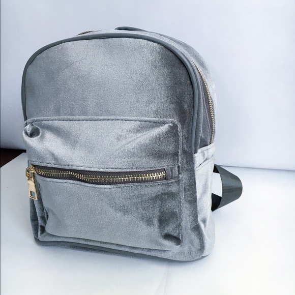 Host Pick 10/19 ❣ Gray Velvet Mini Backpack - Picture 3 of 4