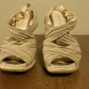 Prada nude wedges(EUC)