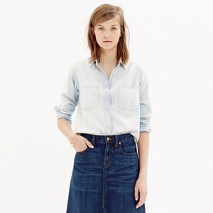 *MADEWELL PERFECT CHAMBRAY EX BOYFRIEND SHIRT