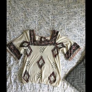 Cute tribal printed Lucky brand top!