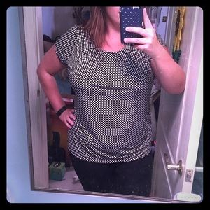 Black and White Polka Dot Dress Shirt