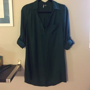 New Sparkle and fade shirt dress size m green