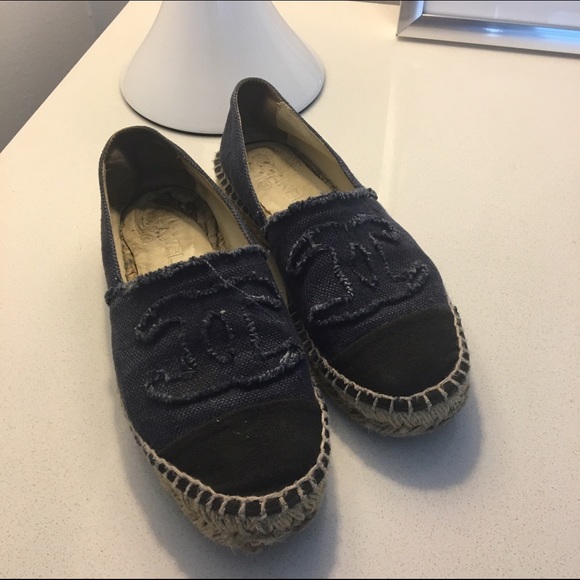 Chanel Canvas Denim Blue Espadrilles