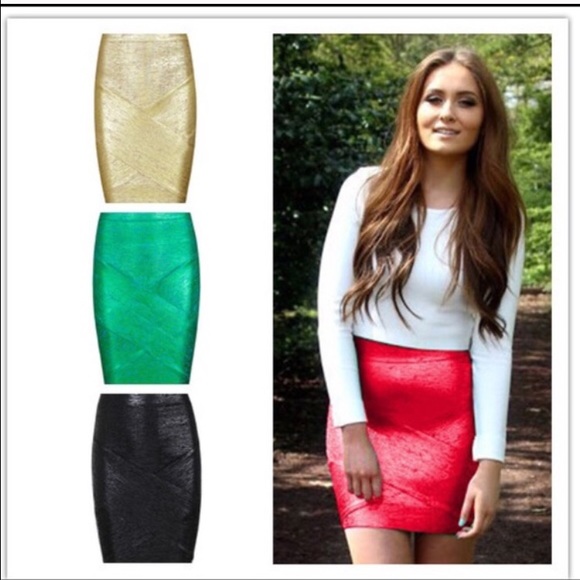 Black Liquid Bandage Skirt