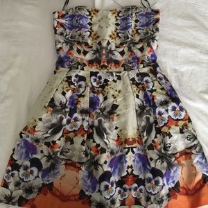 Strapless mini dress