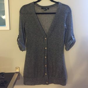 Forever 21 gray cardigan size s knit button down