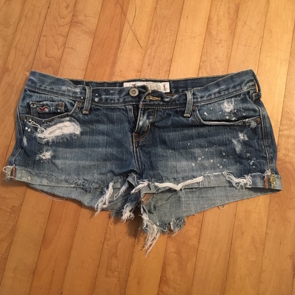 Hollister cut off jean shorts