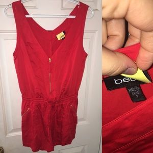 Red Romper by Bebe