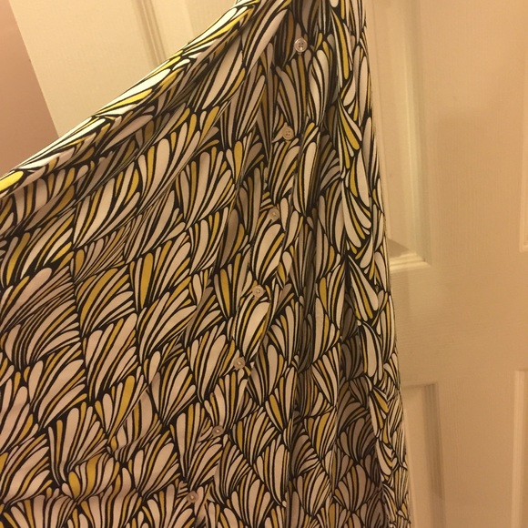 Tommy Bahamas Yellow Geo pattern maxi dress