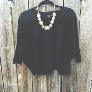 Material Girl Cropped black sweater