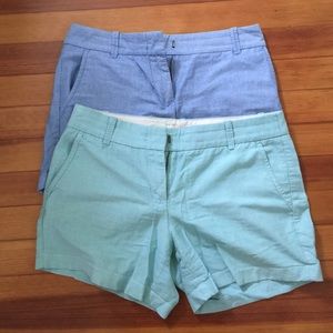 Jcrew city fit shorts 4" inseam