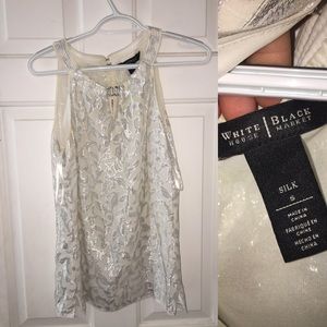 Silk white tank top