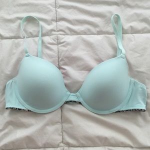 PINK light blue w/ leopard bra