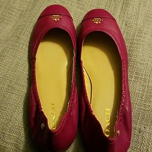 Coach ballet flats hot pink
