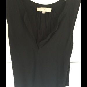 LOFT Black Sleeveless Blouse