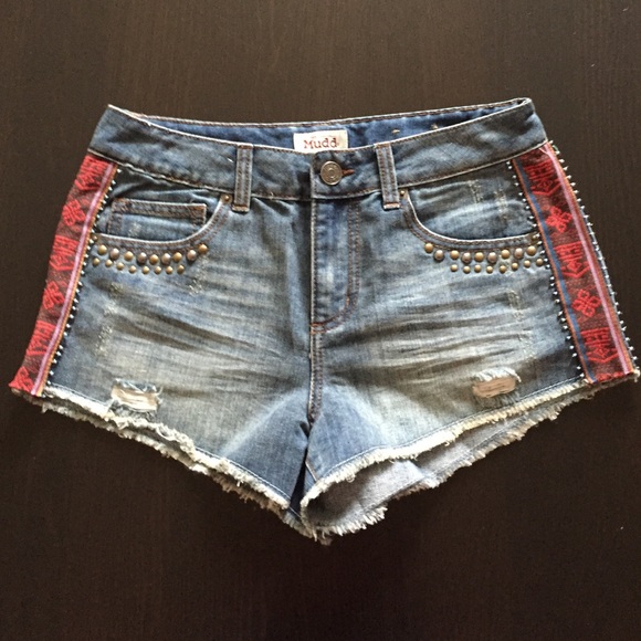 Mudd embellished jean shorts
