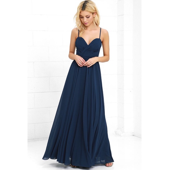 Lulu's Navy Nod and wink dress formal
