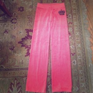 Pink XS Juicy Couture rhinestone sweats.