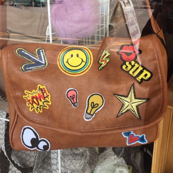 Cross body "patch work" bag